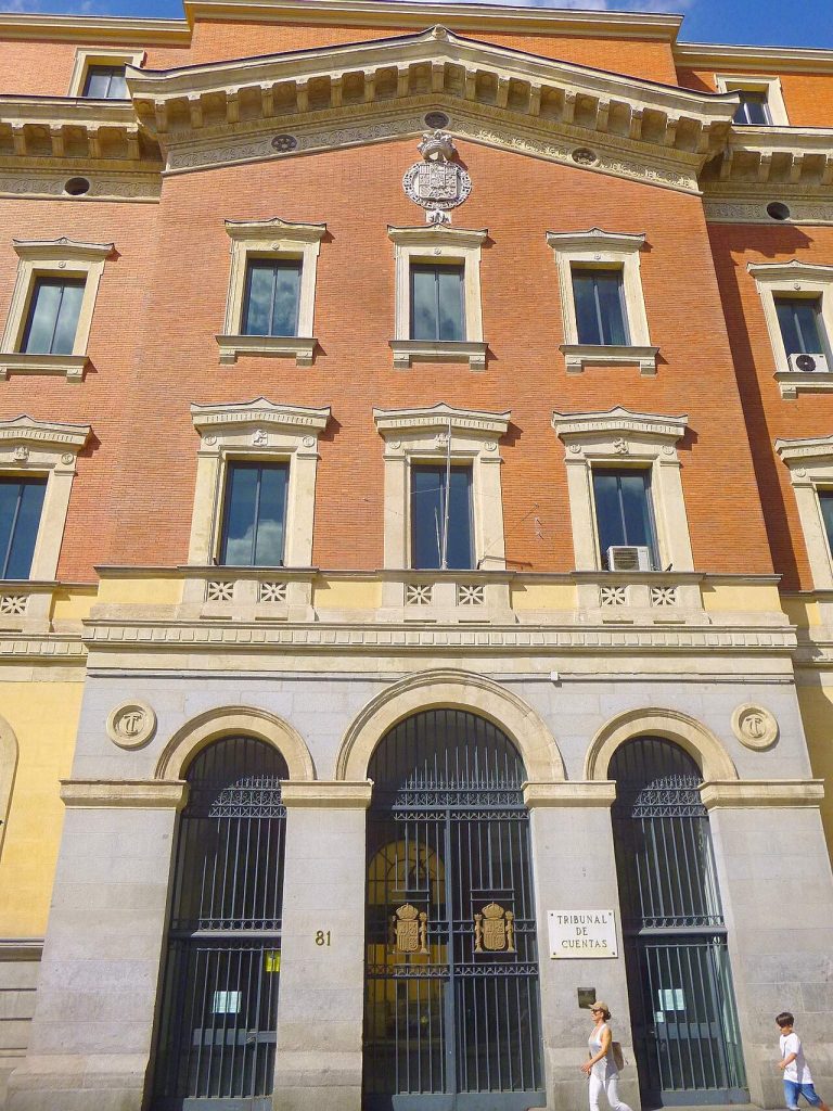 Fachada de la sede del Tribunal de Cuentas de España, en Madrid